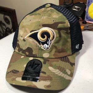 Los Angeles Rams NFL ‘47 Camo Closer Mesh Hat Cap Men’s Salute to Se…